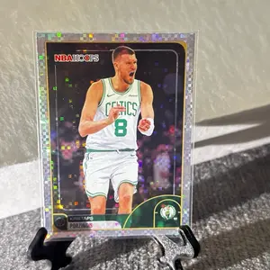 Kristaps Porzingis Silver Laser Foil Parallel Trading Card - Boston Celtics Basketball Collectible