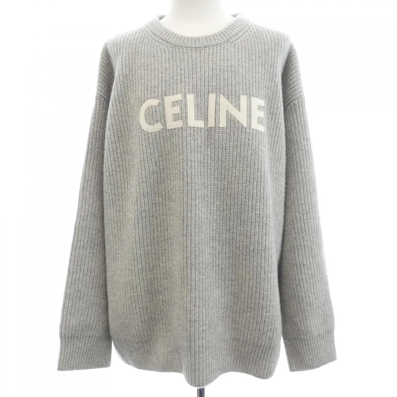 Pre-owned Celine Wool Small Leather Goods Oversize Sweater Knit
