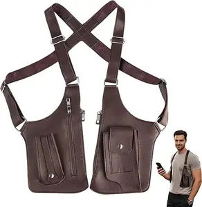 Double Shoulder Armpit Bag Classic Tactical Style For Men Multi Pocket Space Saving Storage Design Adjustable Strap Soft Wear Resistant Fabric Structure Fit For Daily Wear Outdoor Travel Camping Hiking Adventure And Casual Daily Commute Activities