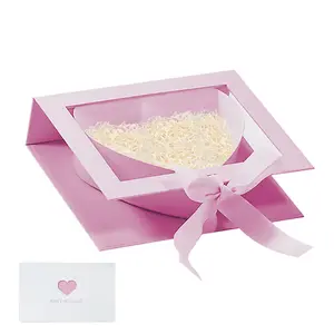 Valentine' s Day Conversation Heart Shaped Paper Box Set Candy Heart 8'x6'x2' Gift Boxes with Lids for Jewelry Flower Arrangement Party Decorations