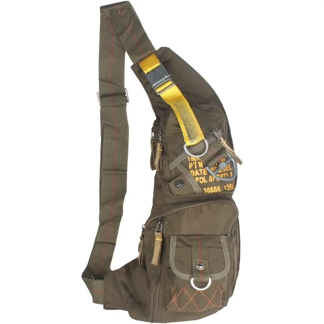 Nylon Sling Chest Bag Daypack  Travel Gym Backpack