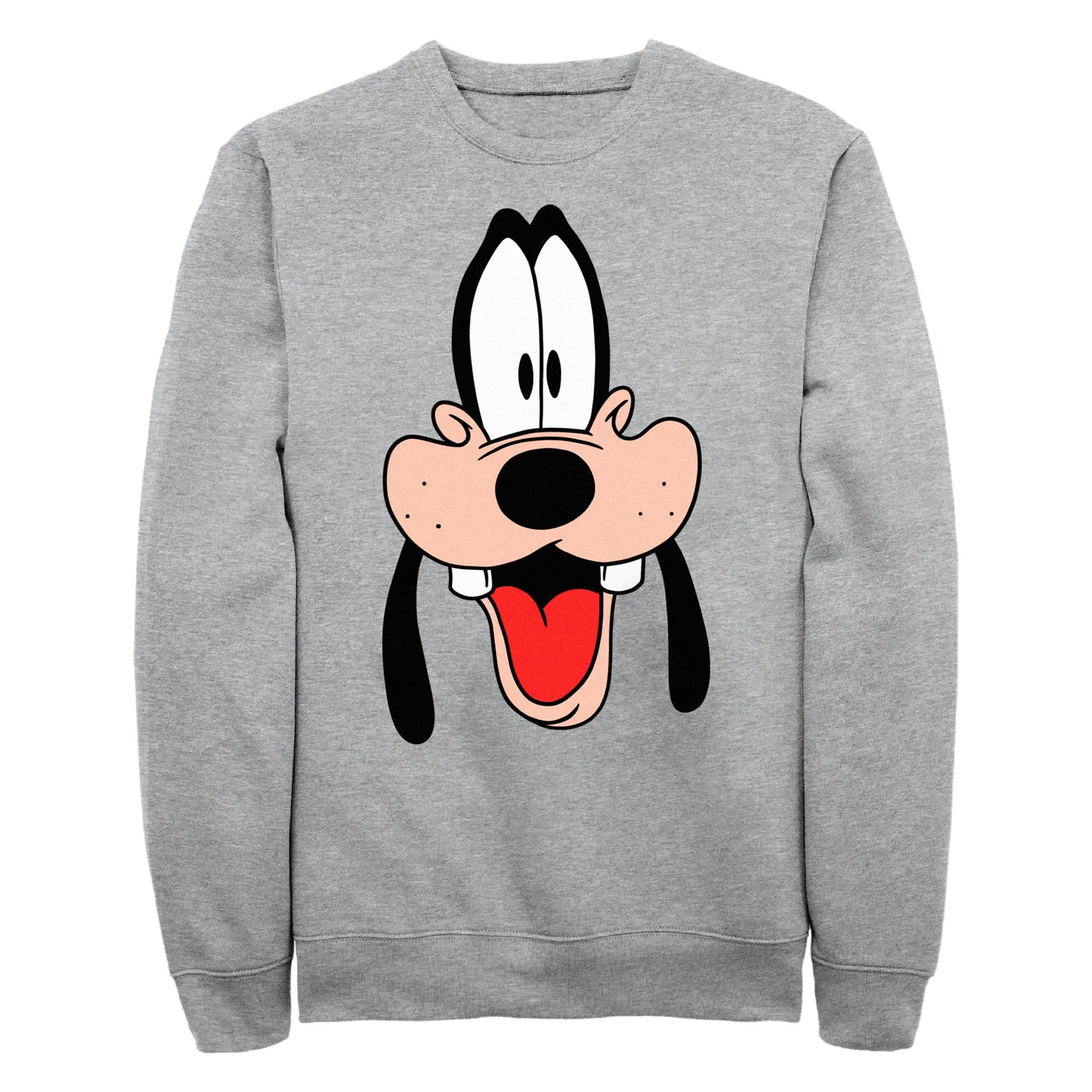 Men's Stylish A Goofy Movie Big Face Graphic Sweatshirt, Menswear Top Apparel