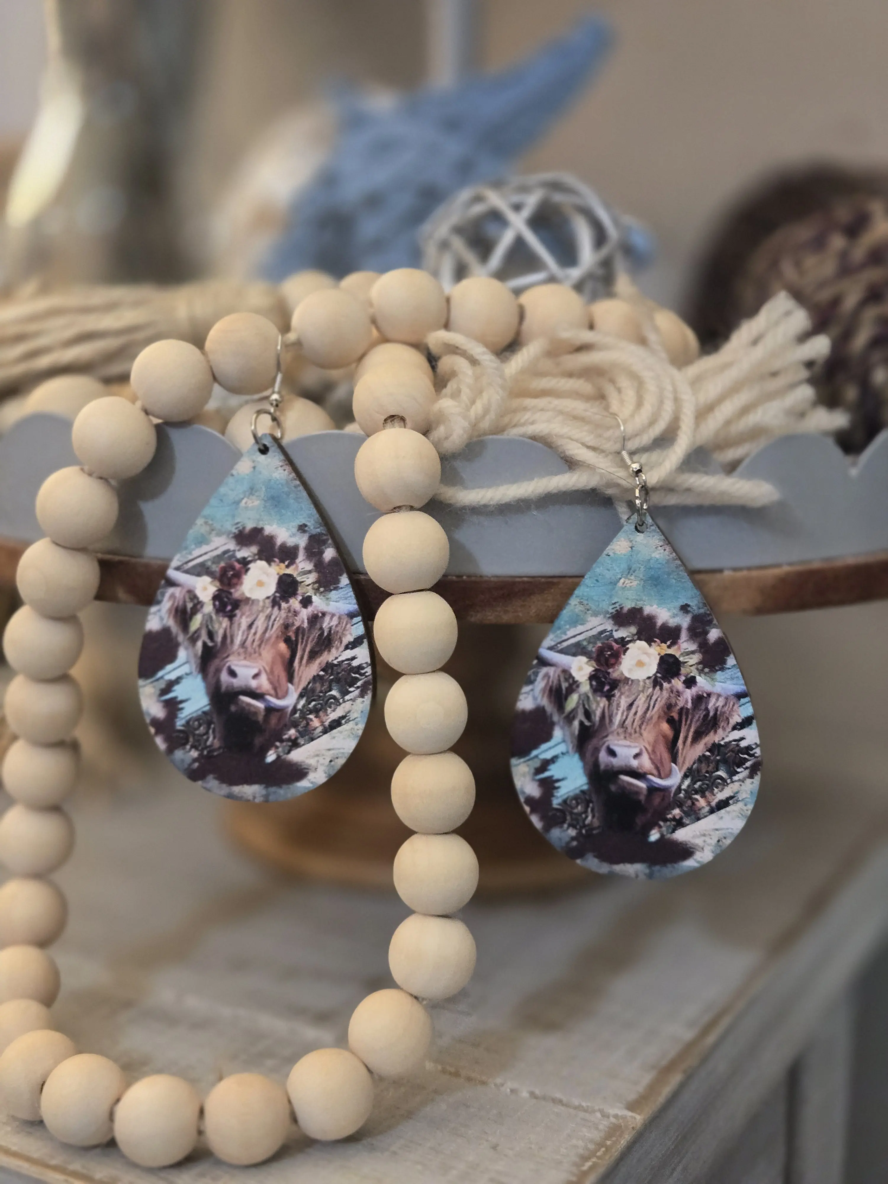 Highland Cute Cow Earrings