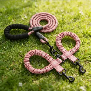 Dual Dog Leash - Tangle Free Shock Absorbing Bungee Leash | No Pull Reflective for All Dog Sizes