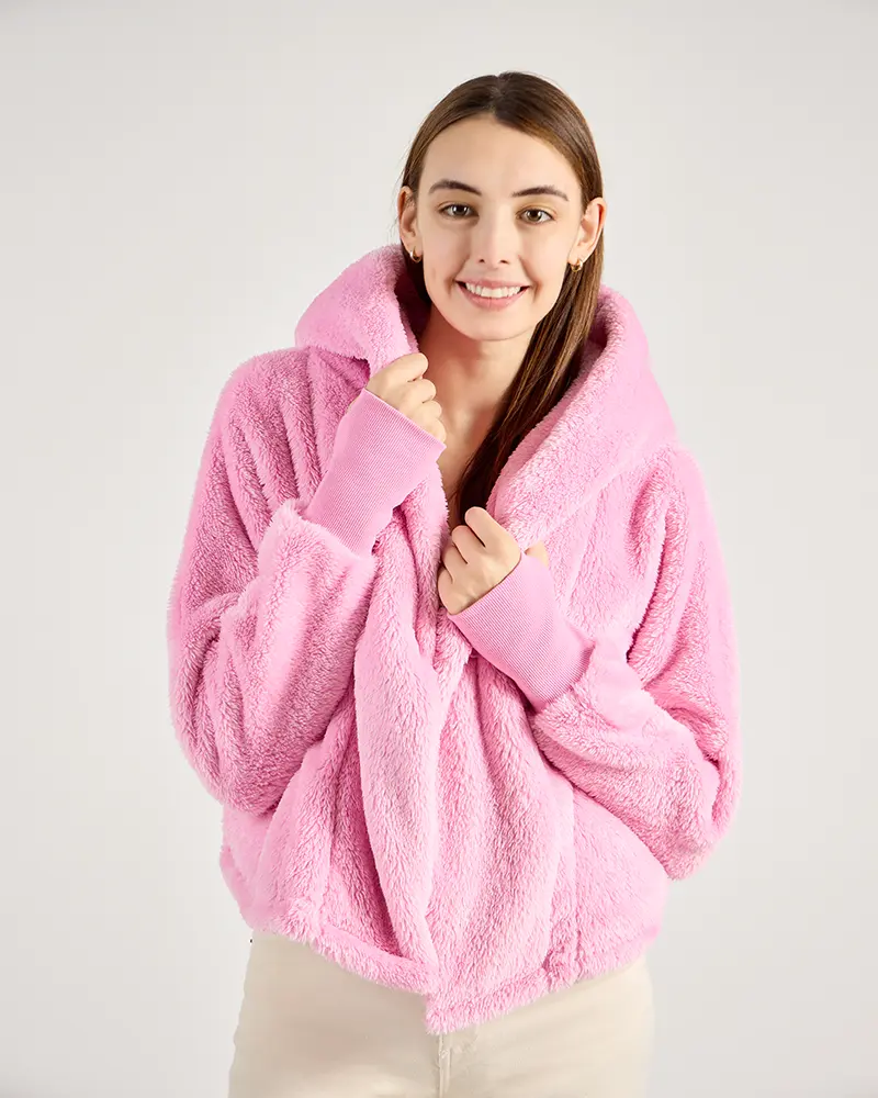The Cropped Luxe Lounger Lite Jacket - Bubblegum Pink