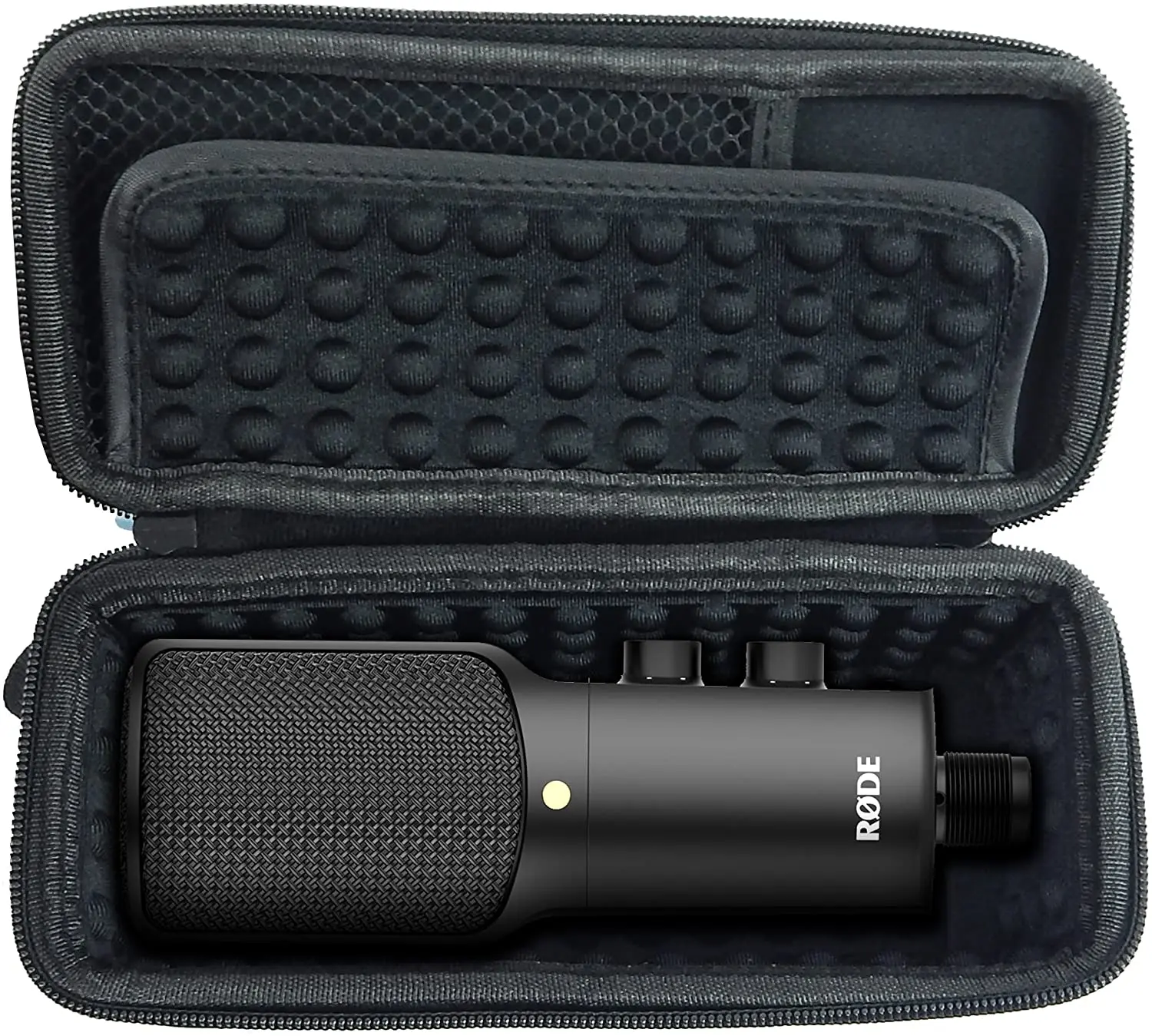 CASEMATIX Compact USB Condenser Microphone Case for Rode NT-USB NT1A Mics & Cables - Durable EVA Cover with Padded Foam Interior - Sleek Travel Protection