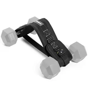 DMoose Fitness Hip Thrust Belt - Dual-Strap Glute Builder for Dumbbells, Plates, Kettlebells (Supports up to 700 lbs) - Comfortable Padded Booty Belt for Home & Gym