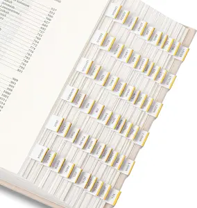 Mr. Pen- Mini Bible Tabs, 90 pcs, White with Gold Edge, Laminated Bible Tabs for Women and Men
