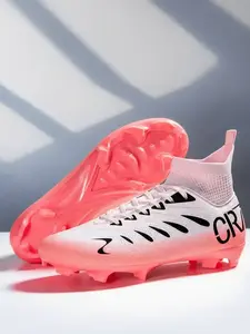 Professional Men's Soccer Shoes Long Studs Ag Fg Outdoor Training Sneakers Breathable Comfort PU Leather Anti-Slip All Seasons Sporty Style Football Field Boots