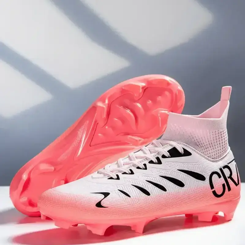 Professional Men's Soccer Cleats, Football Boots, Speed Cleats, Long-Stud AG/FG Outdoor Training Shoes, Breathable PU Leather, Anti-Slip, All-Season Comfort, Soccer Footwear