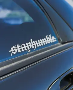 Stay Humble Decals - Glossy White Die-Cut Vinyl Sticker 8 x 1.5 Inches for Car Accessories with Supplier Warranty