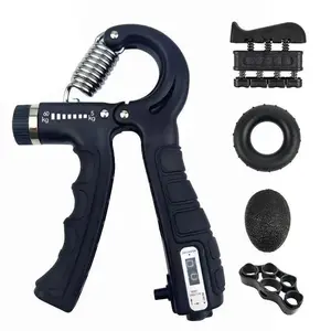 Funny Hand Grip Strengthener Workout Kit (5 Pack), Adjustable Resistance Hand Gripper with Finger Exerciser and Grip Ball