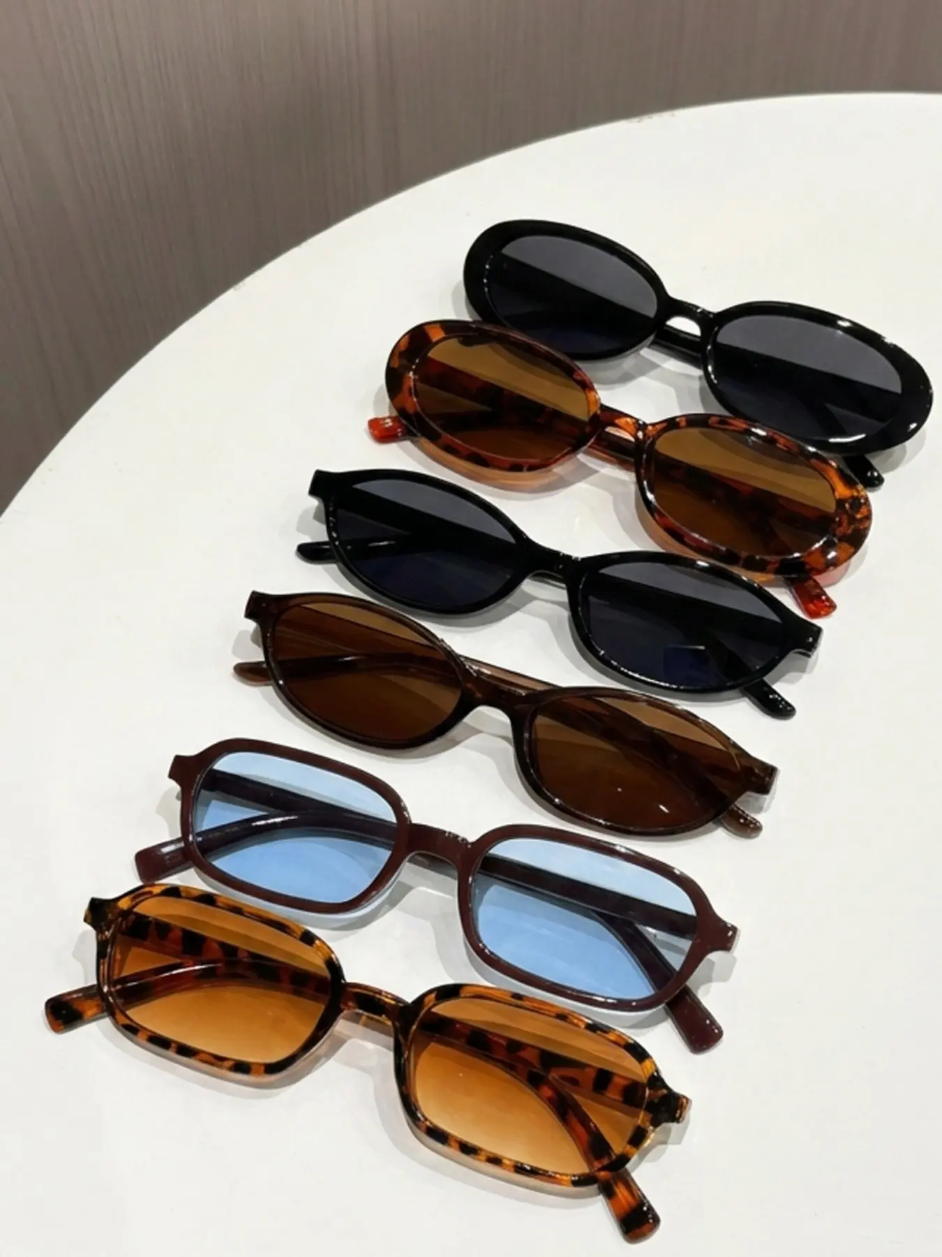 6 Pairs Women's Elegant Casual Retro Leopard Pattern Summer Sunglasses, Perfect for Driving, Dates and Street Photography, UV400 Protection