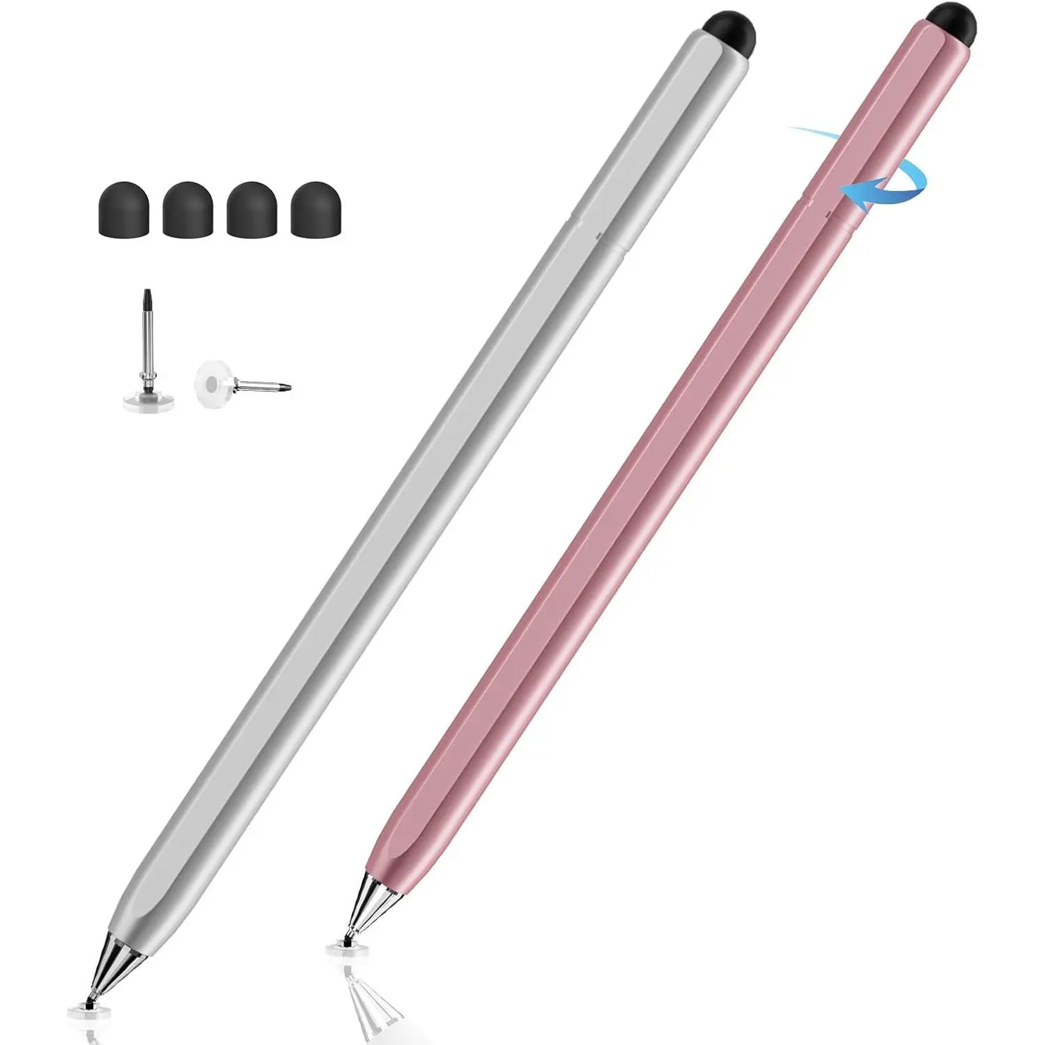 Stylus Pen for Touchscreen, 2 in 1 Stylus for   iPad Pro Android Tablets Chromebook  Universal Touch Screens (Rose /)