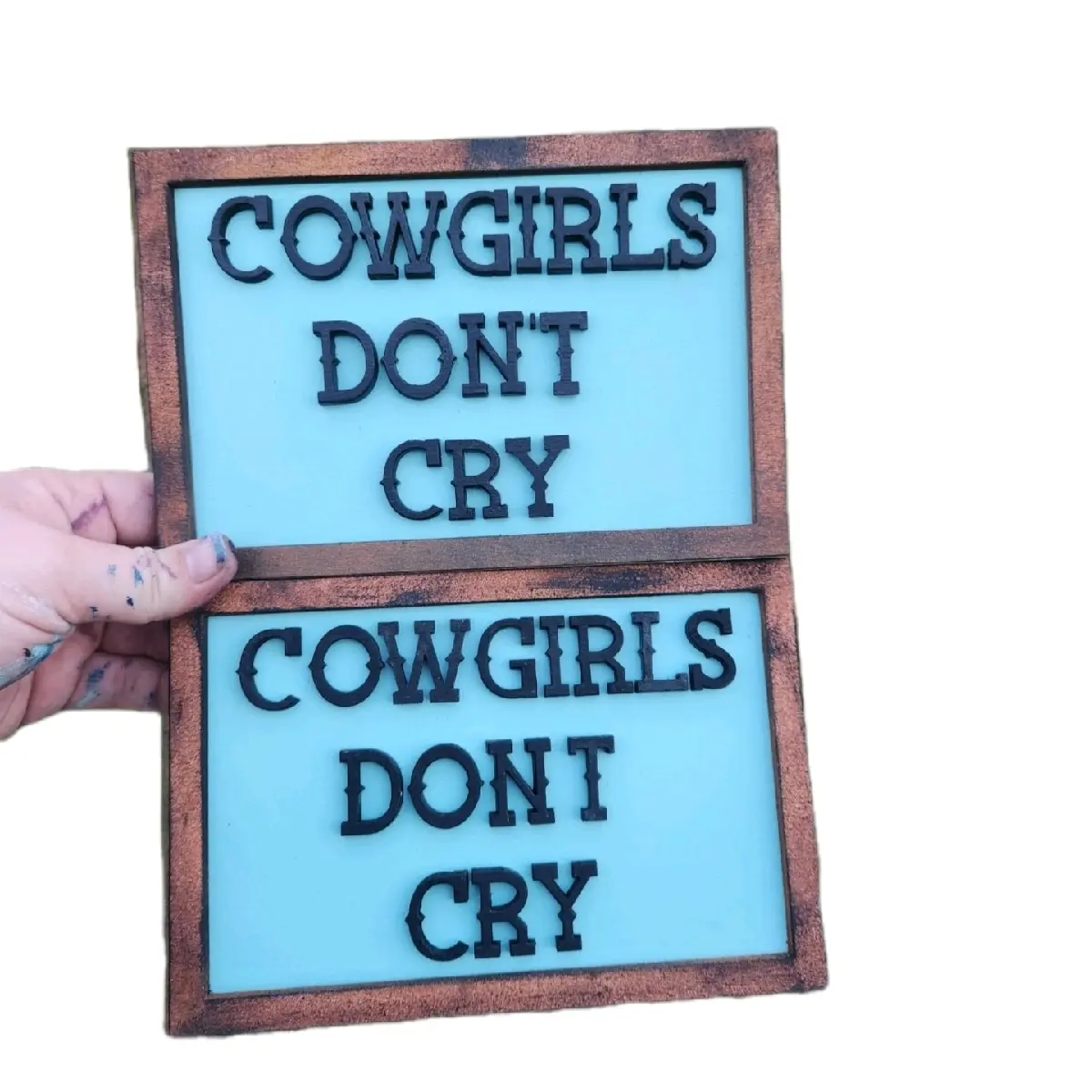 Cowgirls dont cry wooden sign western decor. western cowgirl nursery sign Cowboy Decorative  Room Hanging