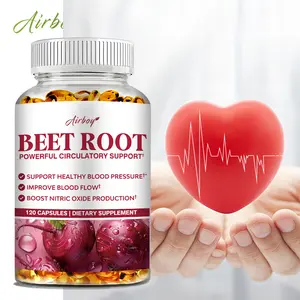 Airboy - Beet Blood Pressure Support Contains Grape Seed Extract and Non-GMO Beetroot Powder for Heart Health Circulation and Blood Flow 120 servings