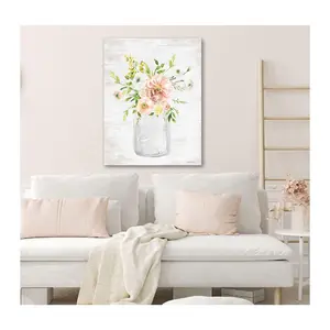 Courtside Market Spring Floral Bouquet Blush 30x40 Canvas Wall