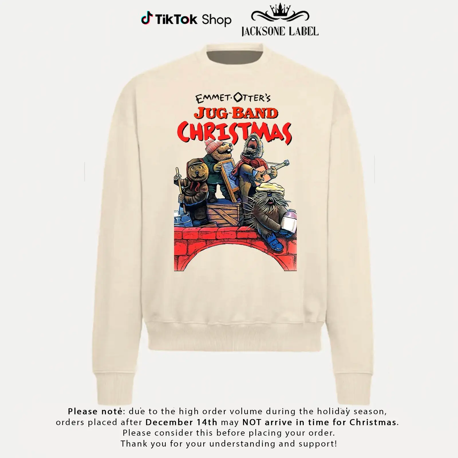 Jug Band Christmas Sweatshirt, Emmet Otter's Jug Band Christmas Cartoon Movie Shirt, The Muppet Show, Muppets Fan, Gift For Fan, Chritsmas Party Shirt, Unisex Graphic Crewneck