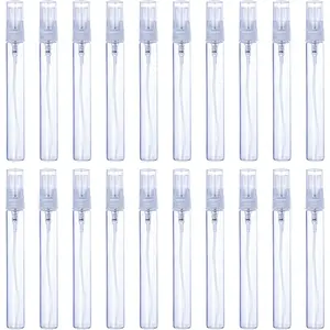 25 count 10ml Mini Empty Spray Bottles, Clear Glass Spray Bottle,Fine Mist Refillable Perfume Bottle, Perfume Atomizer,Portable Travel Small Empty Sample Containers (25Pcs 10ml Glass Bottles)