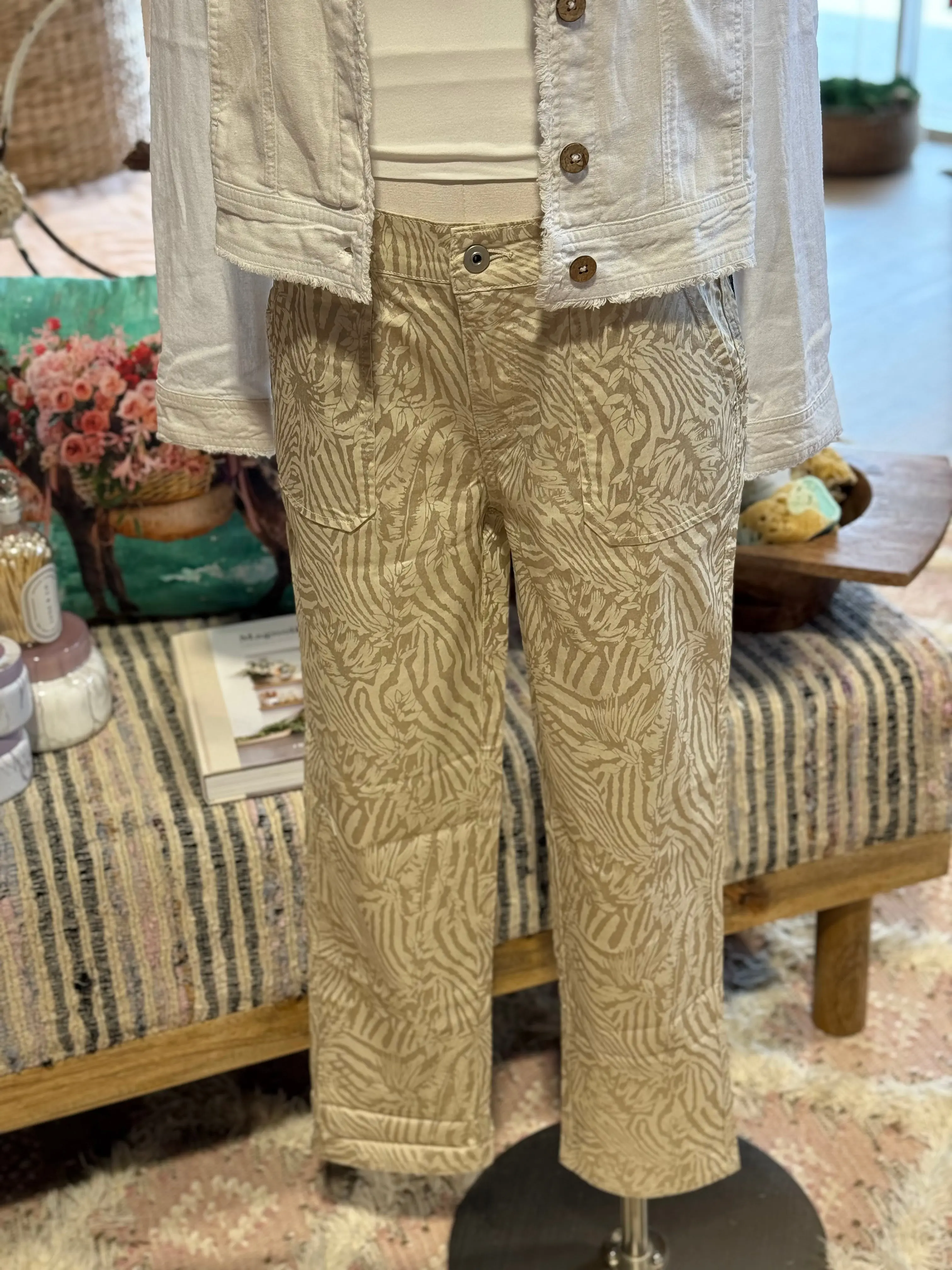 Zebra Metallic Jeans