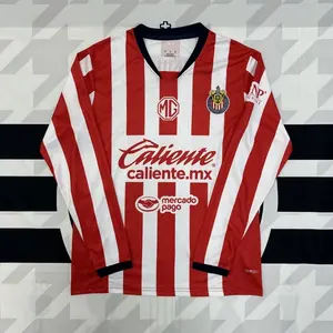 2425 Home Jersey Vintage Red and White sleeves Top Football Jersey