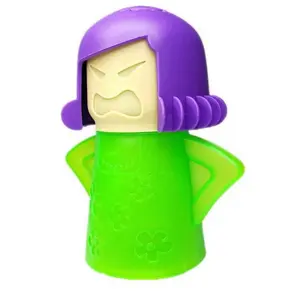 Angry Mama Microwave Oven Steam Cleaner, Angry Mom Microwave Cleaner, Just Add Vinegar and Water, Cut Cleaning Time by Half (Green) Kitchen Lemon