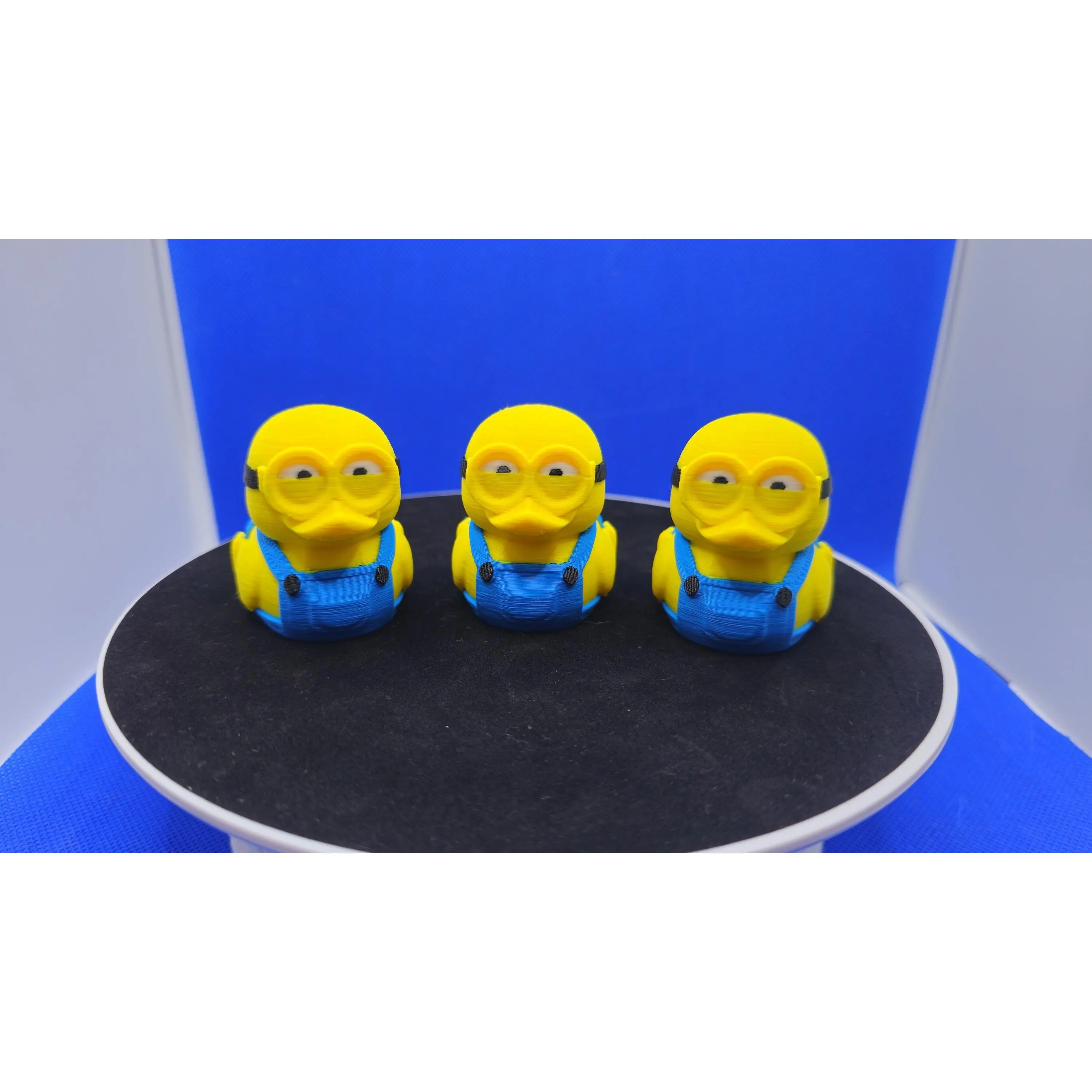 Bob Minion Duck Figurine - Lightweight Yellow with Blue Overalls Home Decor Statue, Door-Shelf Accent, Ideal Gift for Minion Fans