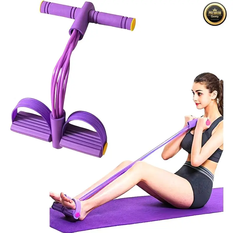 Multifunction Pedal Resistance Trainer - 6-Tube Enhanced Version, Stronger Resistance, Portable Pedal Exerciser for Home Full-Body Workout, Stretching & Fitness Training