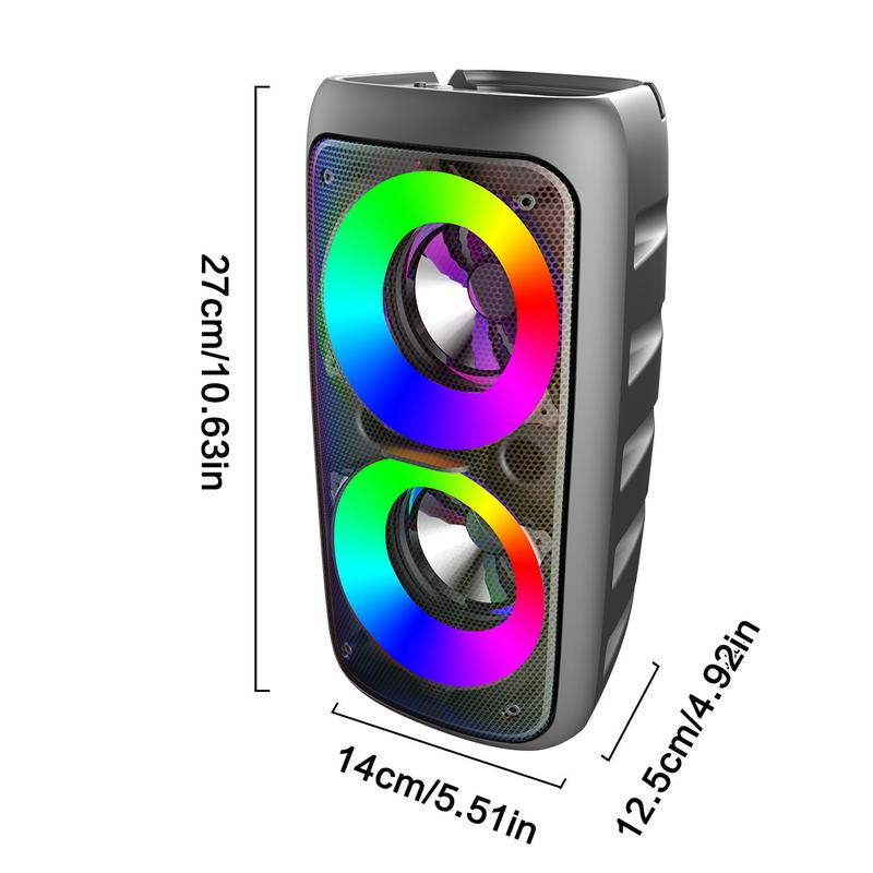 Portable Outdoor Wireless Bluetooth Speaker Compact Sound Amplification with Bass Boost Subwoofer Capacity: Type-C Charging Port Supports TF Card, FM, USB Disco KTV Ideal for Family Gatherings, Indoor Music & Dance Holiday Gift Audio Smartphone Smartphone