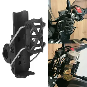 Universal Motorcycle Cup Holder, 360° Adjustable Handlebar Water Bottle Rack, Bicycle & Motorcycle Travel Accessory