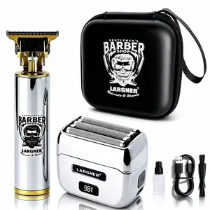 Largner Mini Portable Razor, Magnetic Floating Blade, High Power Long Lasting, Includes Leather Case, Ideal for Home and Travel