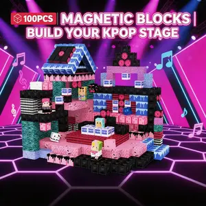 K-Pop Hunter Girl Team Magnetic Building Blocks, Magnetized Construction Set, Fun and Educational Toy for Kids,erfect Easter gift