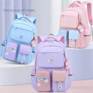 Girls Unicorn Backpack - School Backpack for Kids, Kawaii Book Bag, Water Resistance, Adjustable S-Shaped Straps, Waterproof Oxford Fabric, Pink