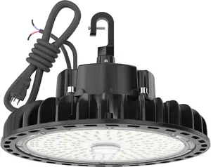 HYPERLITE High Bay Led Lights 100W/150W/200W/250W (145lm/w) 5000K 1-10V Dimmable 5' Cable with 110V Plug US Hook UL Listed High Bay Led Shop Light for Barn Workshop Warehouse Dealsforyoudays
