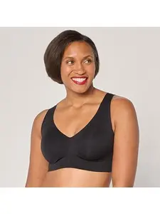 Rhonda Shear Pullover Gel Bra with Floral Mesh Back