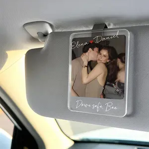 Personalized Photo Car Visor Clip, Acrylic Keepsake Gift