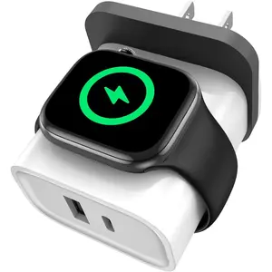 Charger for  Watch,3 in 1 PD25W Wall Charger for ,Dual Port USB C/A   Block,Travel Charge for iWatch Series 11/10/9/8/7/6/5/4/3/Ultra2/SE3,,iPad,AirPods,Android (White)
