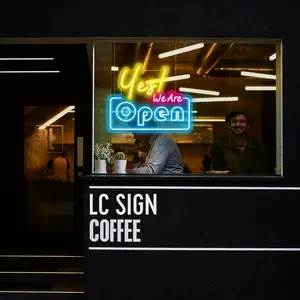 Dimmable OPEN Neon Sign for Business, LED Window Display Decor for Salon, Bar & Retail Shop