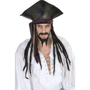 Caribbean Pirate Hat with Dreads
