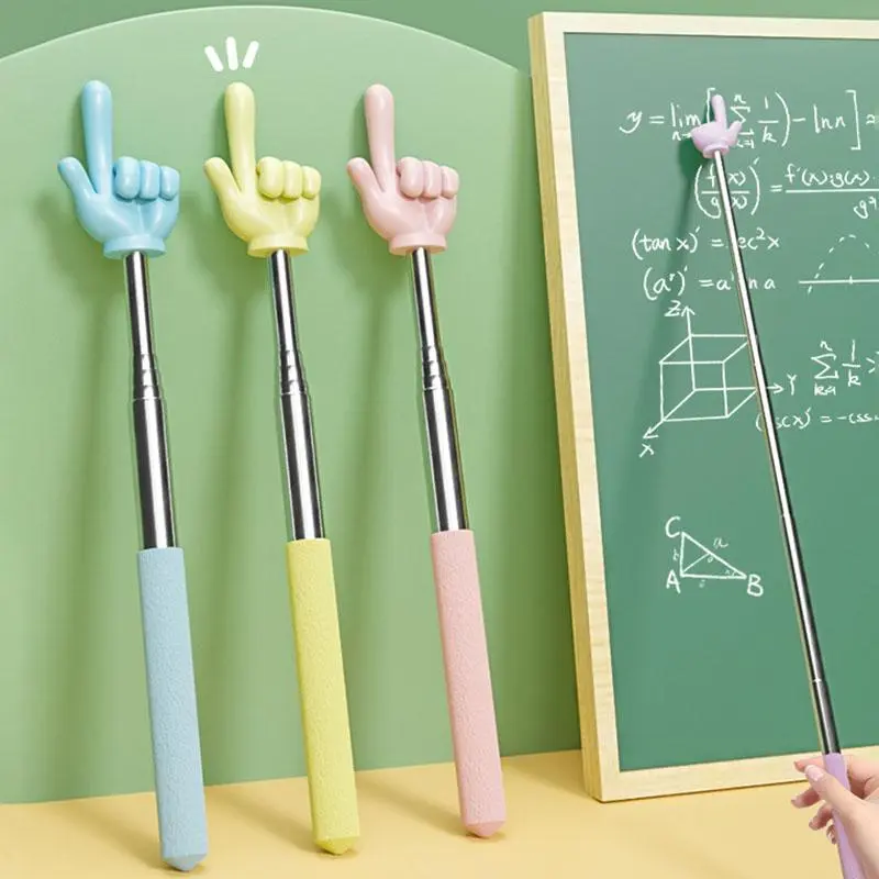 ​​Retractable Reading Pointer Stick for Kids - Extendable Metal Teaching Rod with Non-Slip Grip, Classroom Teacher Aids