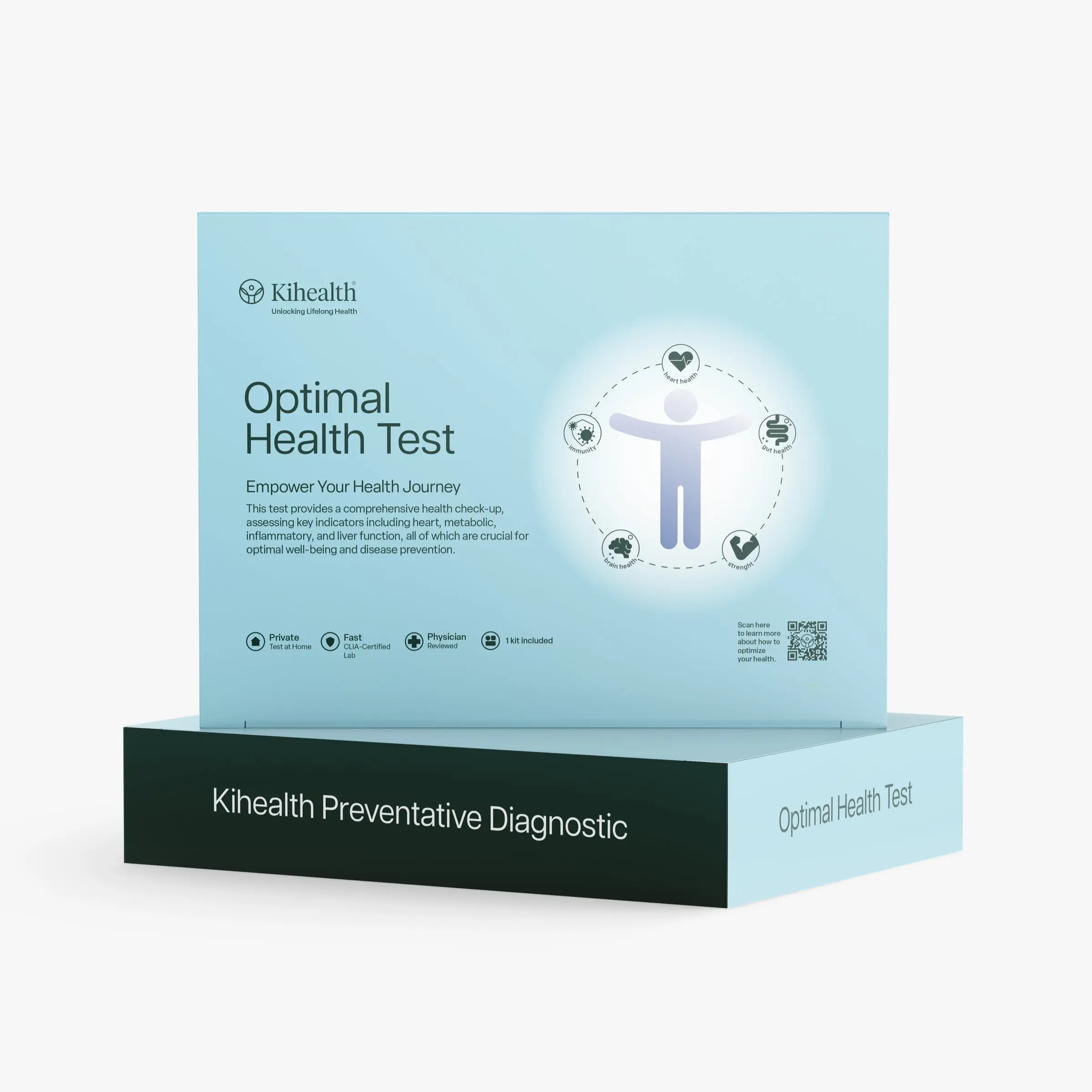 Kihealth Optimal Health Test - Crucial Snapshot of Heart Metabolic Inflammatory & Liver Health US Preventative Diagnostic Biomarker Check-Up