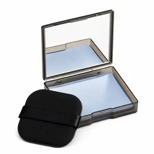 Bamboo Charcoal Oil Blotting Paper, 100 Count, Mirror Case & Puff, Portable Face Oil Absorbing Sheets, T-Zone Shine Control, Travel Friendly