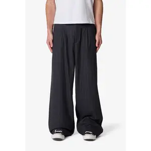 mnml Easy Pleated Stripe Trouser - Grey/White