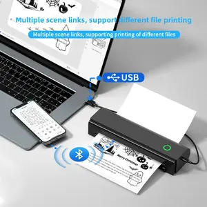 A4 Printer Thermal Portable Home and Commercial Mobile Phone Small Bluetooth Printer