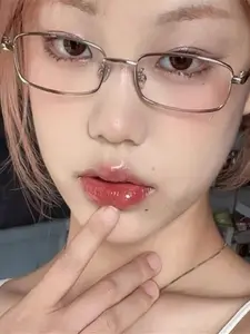 Simple Rectangle Frame Eyeglasses with Storage Box & Cloth, Fashion Eyeglasses for Everyday Use, Casual Trendy Accessories for Outdoor Activities