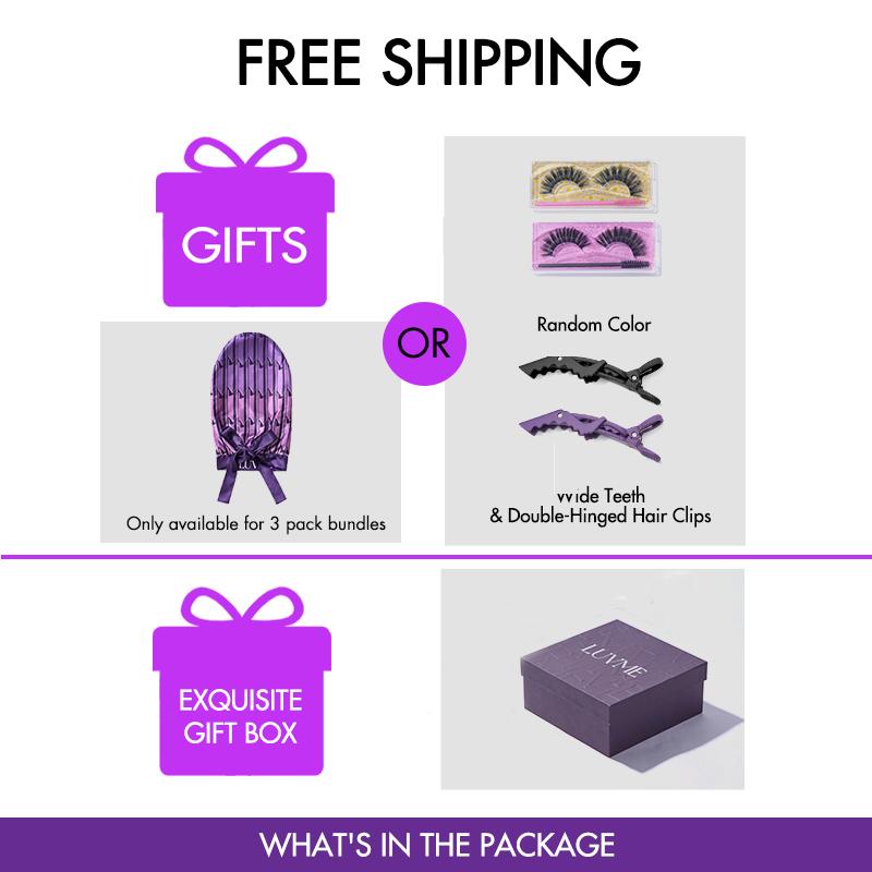 LUVME Upgraded 13A 100%  Virgin Remi Human Hair (100+/-5g) Dye. Perm. High-End Salon Hair Body Wave Deep Wave Silky Straight Messy Burmese Curl Bundle S+