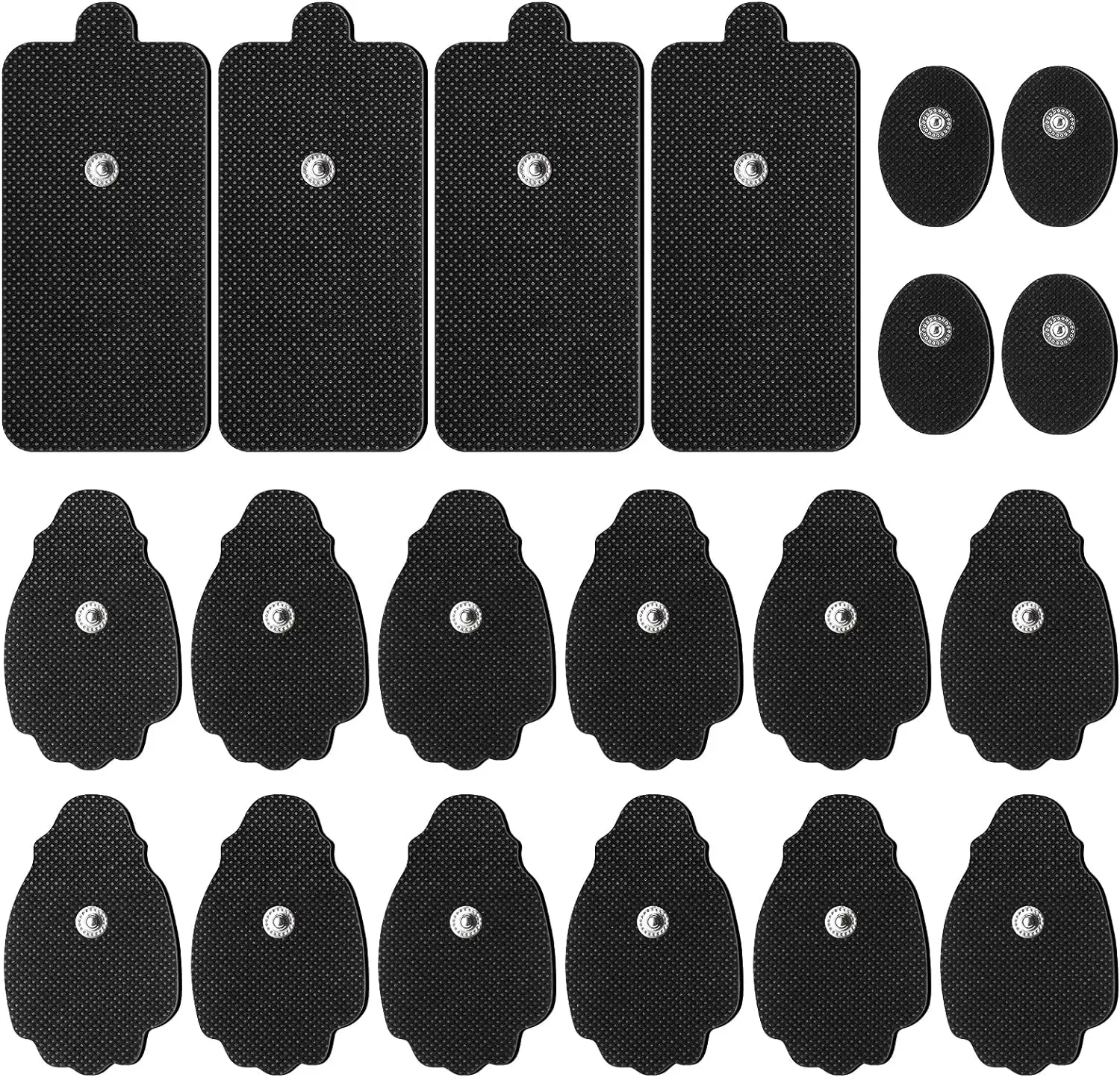 Belifu Reusable Massage Pads, Self-Adhesive, Latex-Free, with Standard 3.5mm CableSnap Connection for Massage Devices, Massage Pad