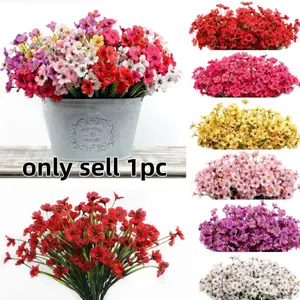 12 Pack Artificial Violet Flowers, 6 Colors, Decorative Faux Flowers, Indoor Outdoor Decor, Perfect for Garden Decorations, Wedding, Christmas Party Table Decoration