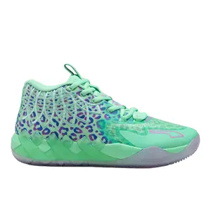 PUMA Mens X Lamelo Ball Mb.01 Alien Safari Basketball Sneakers Shoes - Green