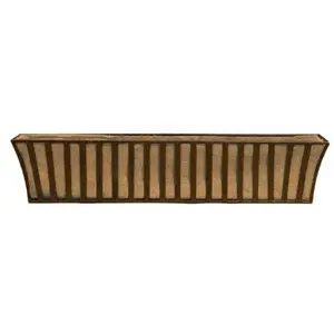 Deer Park D68 WB125X Large Rectangular Solera Window Box, 43 In. L x 9 In. D x 9 In. H, Weatherproof Powder-Coated Hardware, Outdoor Use with Coco Liner